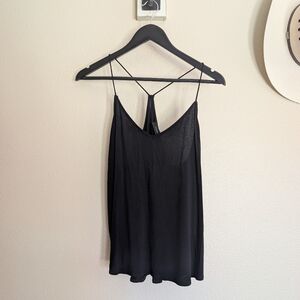 David Alexander Black Spaghetti Strap Racerback Cami Size Large